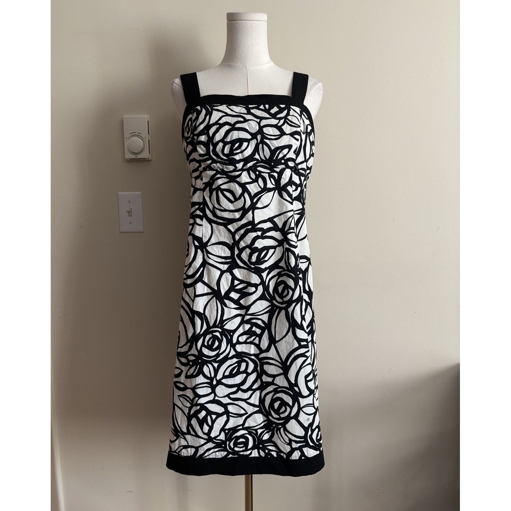 R&K Originals Womens Mini Dress Black White Floral Y2K 2010s